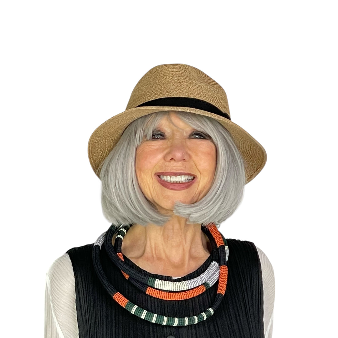 STRAW FEDORA HAT