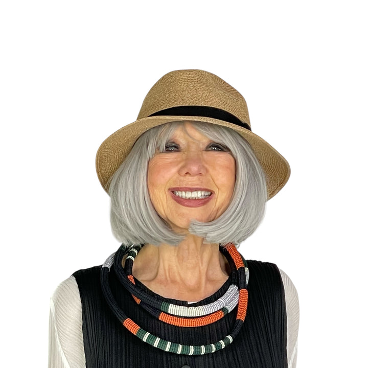 STRAW FEDORA HAT
