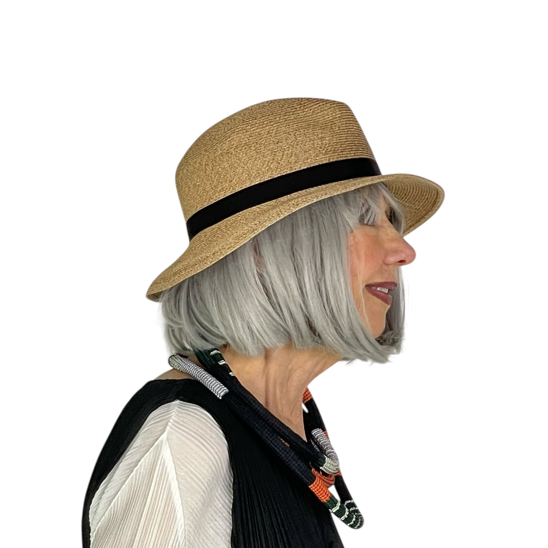 STRAW FEDORA HAT