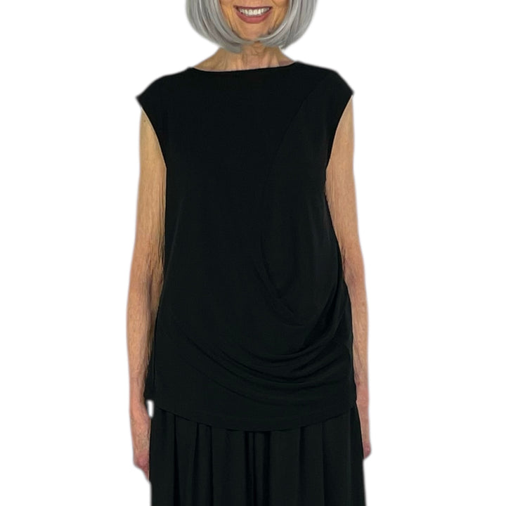 DRAPE JERSEY-56 SLEEVELESS TOP
