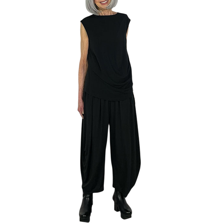 DRAPE JERSEY-56 SLEEVELESS TOP