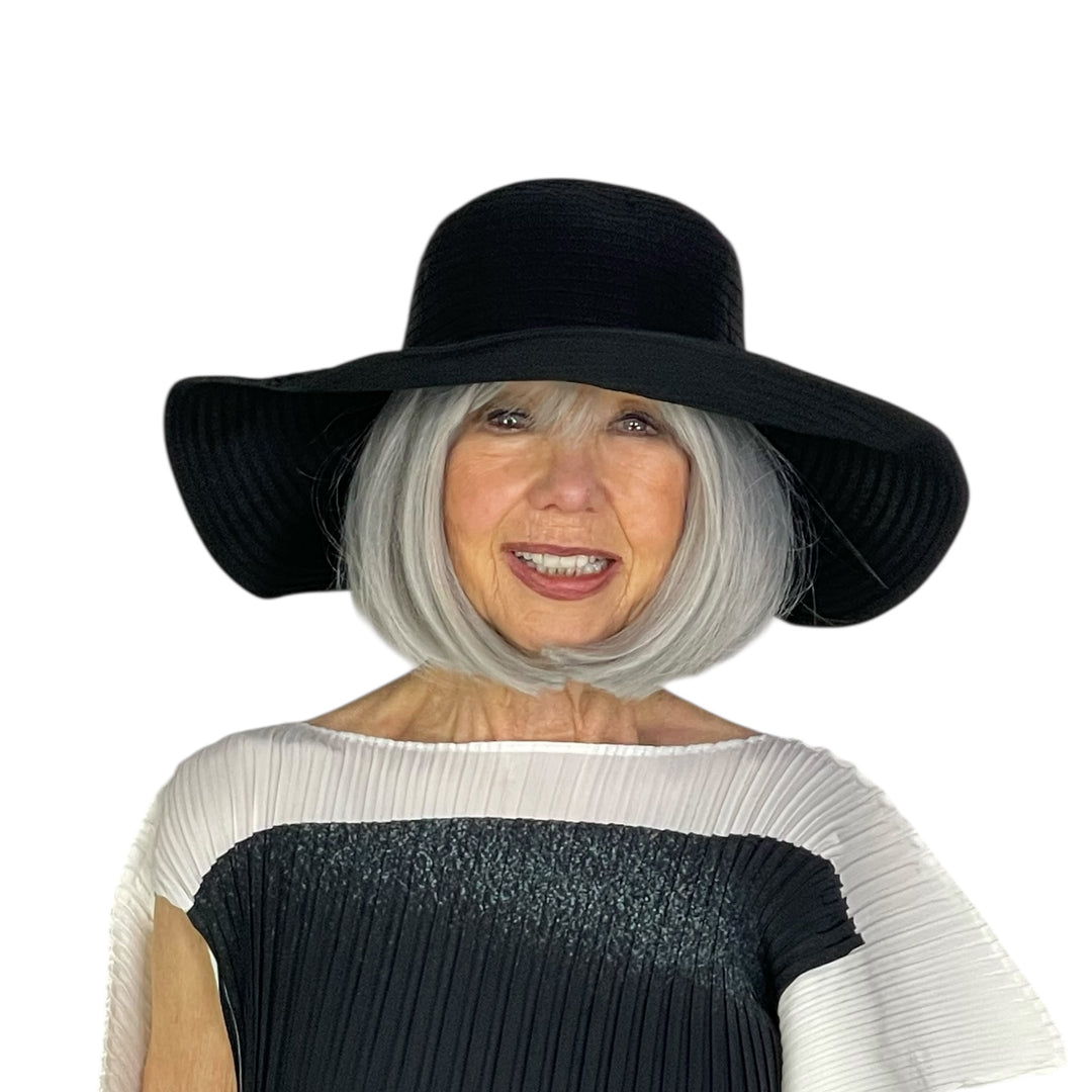 LARGE BRIM RIBBON HAT