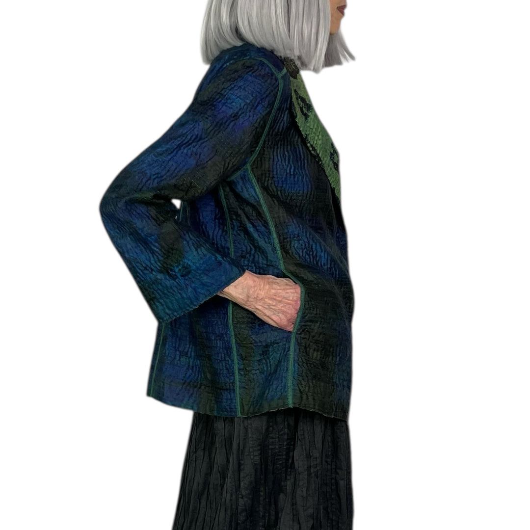 CLAMP DYED/PRINT SHORT JACKET