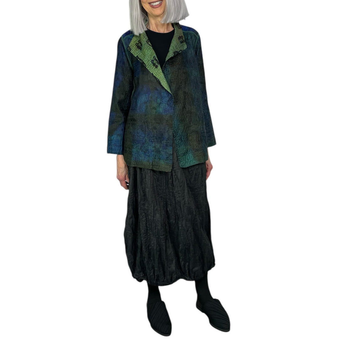 CLAMP DYED/PRINT SHORT JACKET