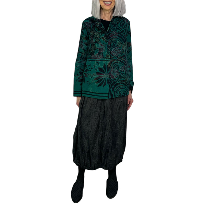 EMERALD GREEN KANTHA SIMPLE JACKET