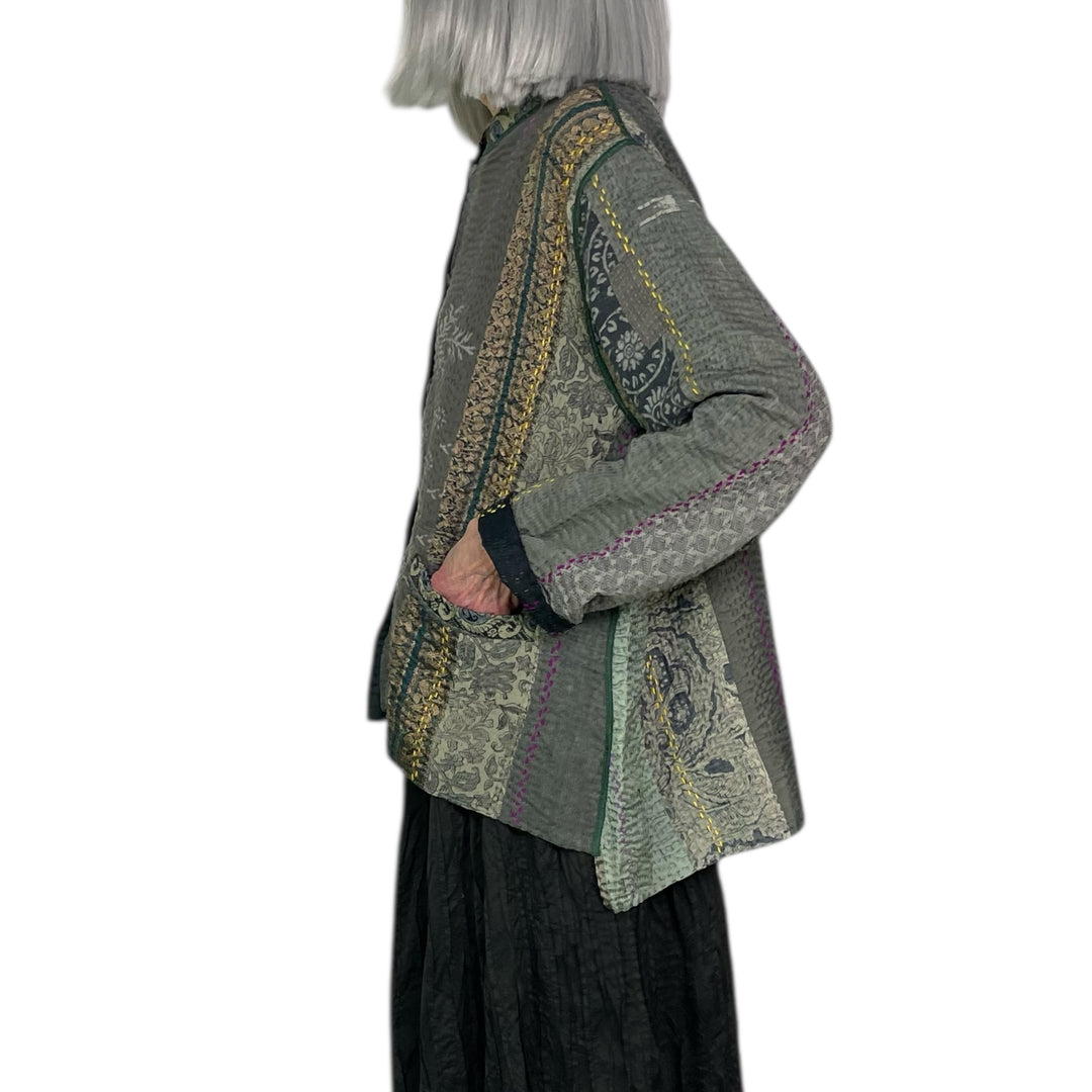 JEWEL WOVEN KAFTAN JACKET SHORT