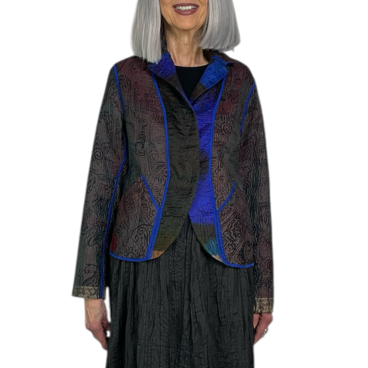 CLAMP DYED CROPPED BASIC JACKET