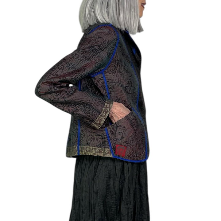 CLAMP DYED CROPPED BASIC JACKET