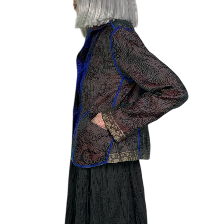 CLAMP DYED CROPPED BASIC JACKET