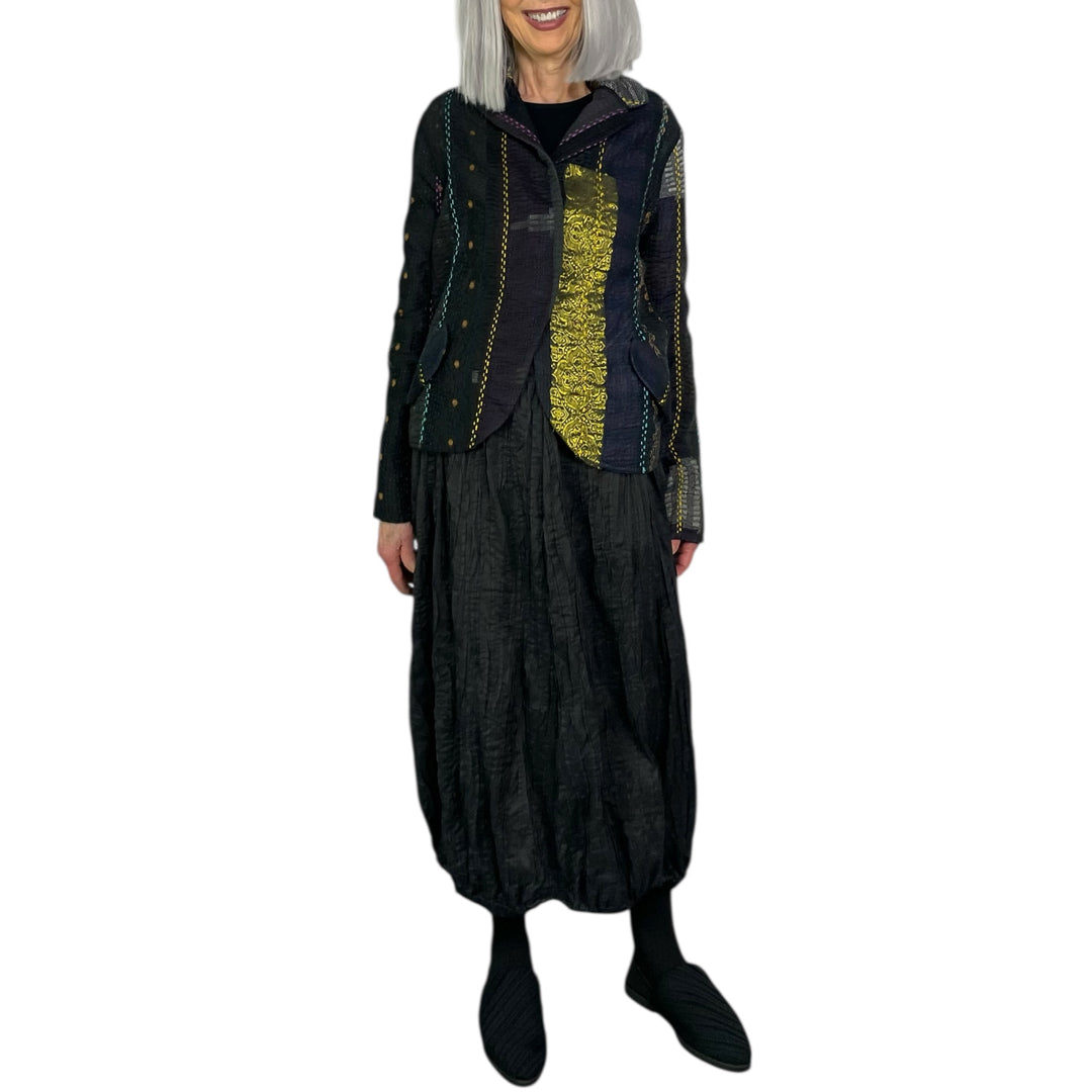 JEWEL WOVEN CROPPED BASIC JACKET