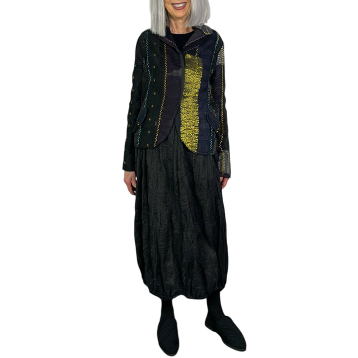 JEWEL WOVEN CROPPED BASIC JACKET