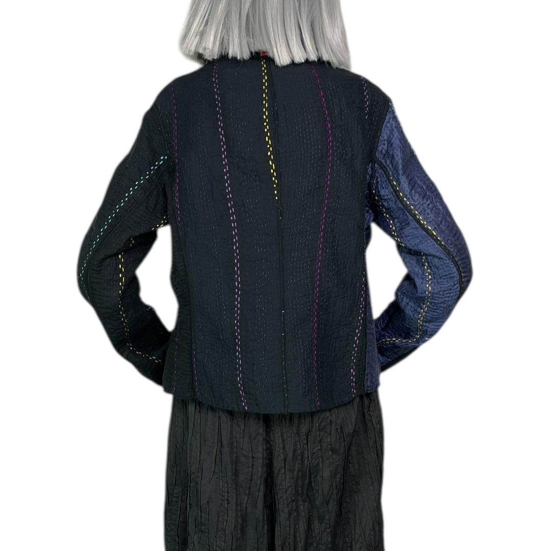 JEWEL WOVEN CROPPED BASIC JACKET