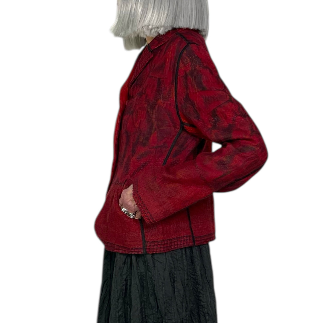 GEORGETTE CROPPED BASIC JACKET