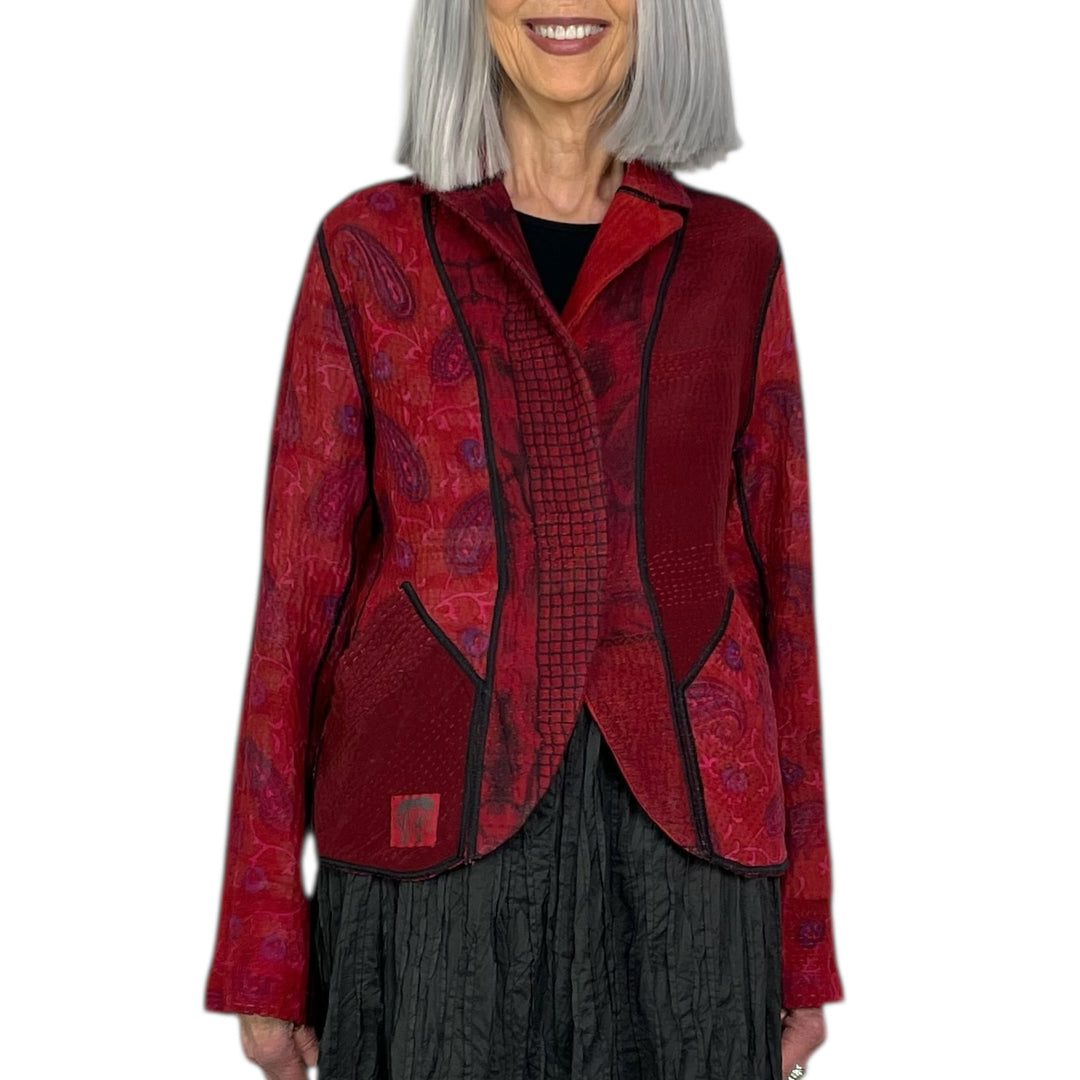 GEORGETTE CROPPED BASIC JACKET