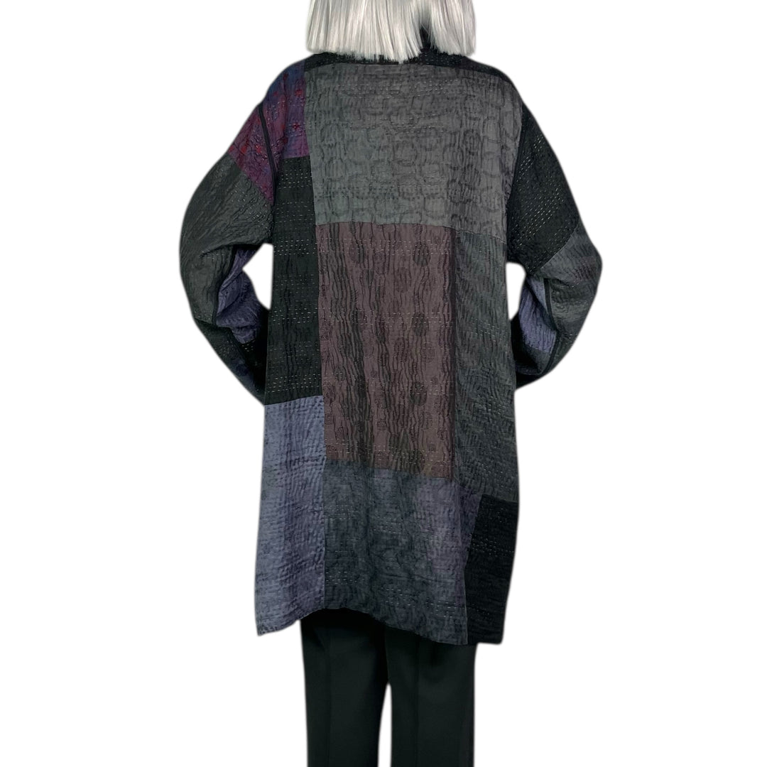 SILK JACQUARD KAFTAN JACKET MEDIUM