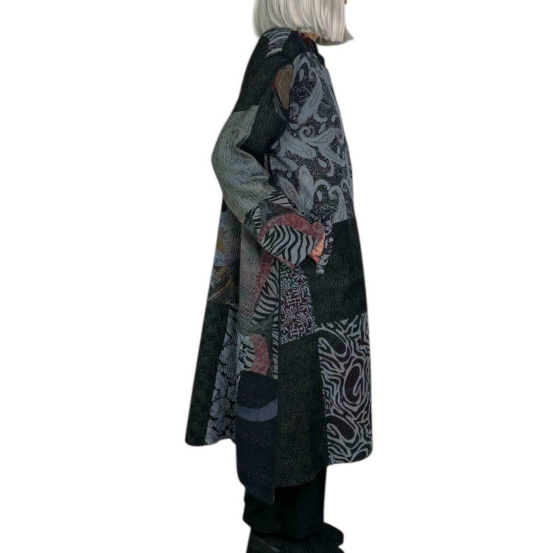 GEORGETTE PATCH KAFTAN COAT