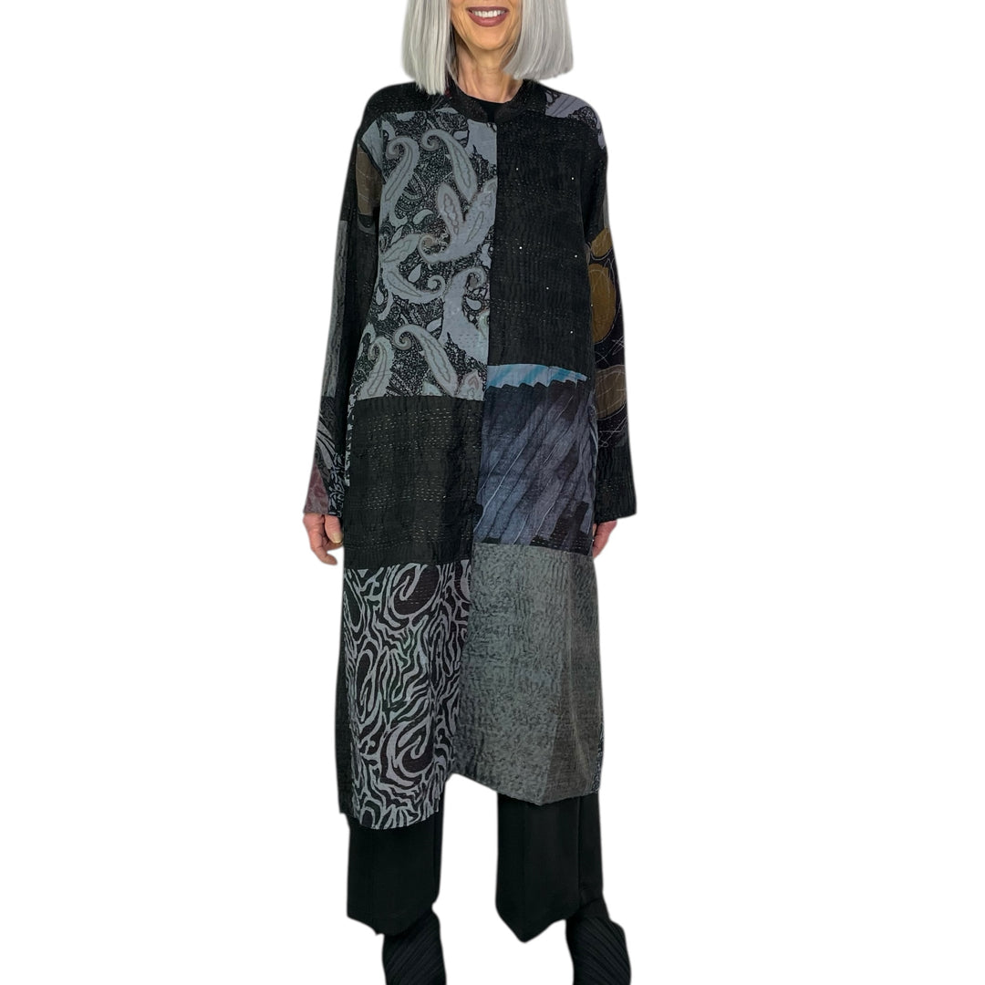 GEORGETTE PATCH KAFTAN COAT