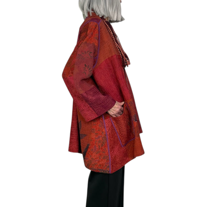 VINTAGE SILK GEORGETTE A-LINE JACKET