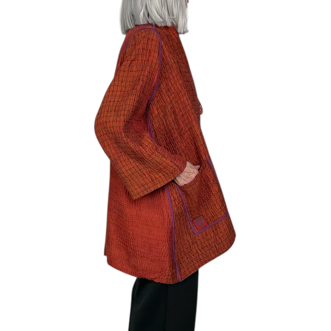 VINTAGE SILK GEORGETTE A-LINE JACKET