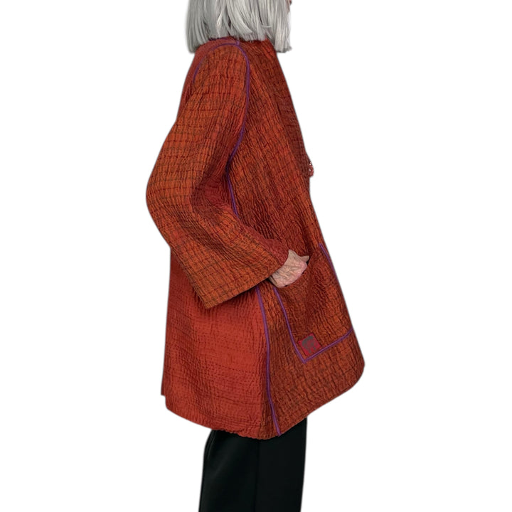 VINTAGE SILK GEORGETTE A-LINE JACKET