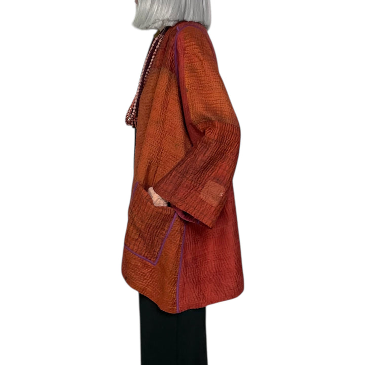 VINTAGE SILK GEORGETTE A-LINE JACKET