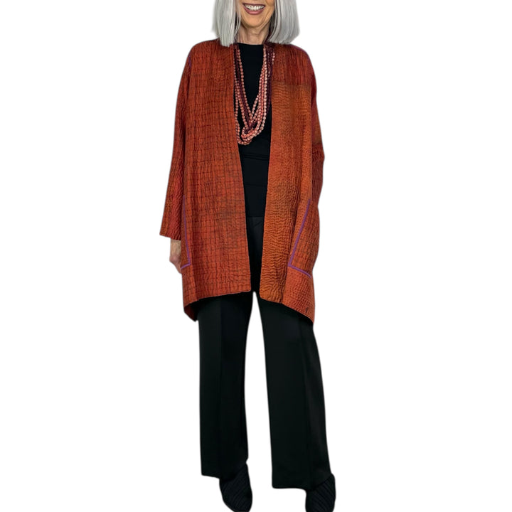 VINTAGE SILK GEORGETTE A-LINE JACKET