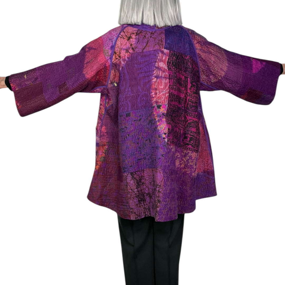 TIE DYE CIRCLE SHIBORI KIMONO JACKET