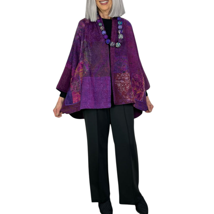 TIE DYE CIRCLE SHIBORI KIMONO JACKET