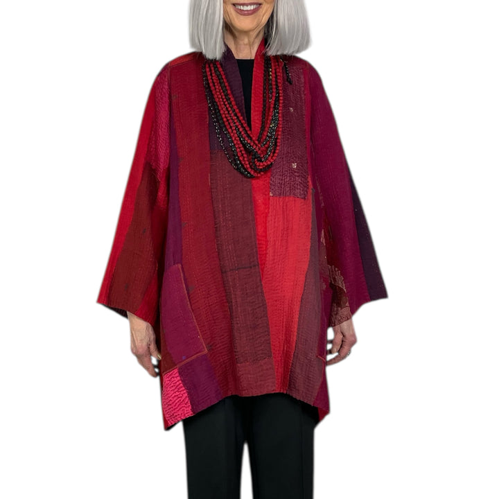 STRIPE/CHECK A-LINE JACKET