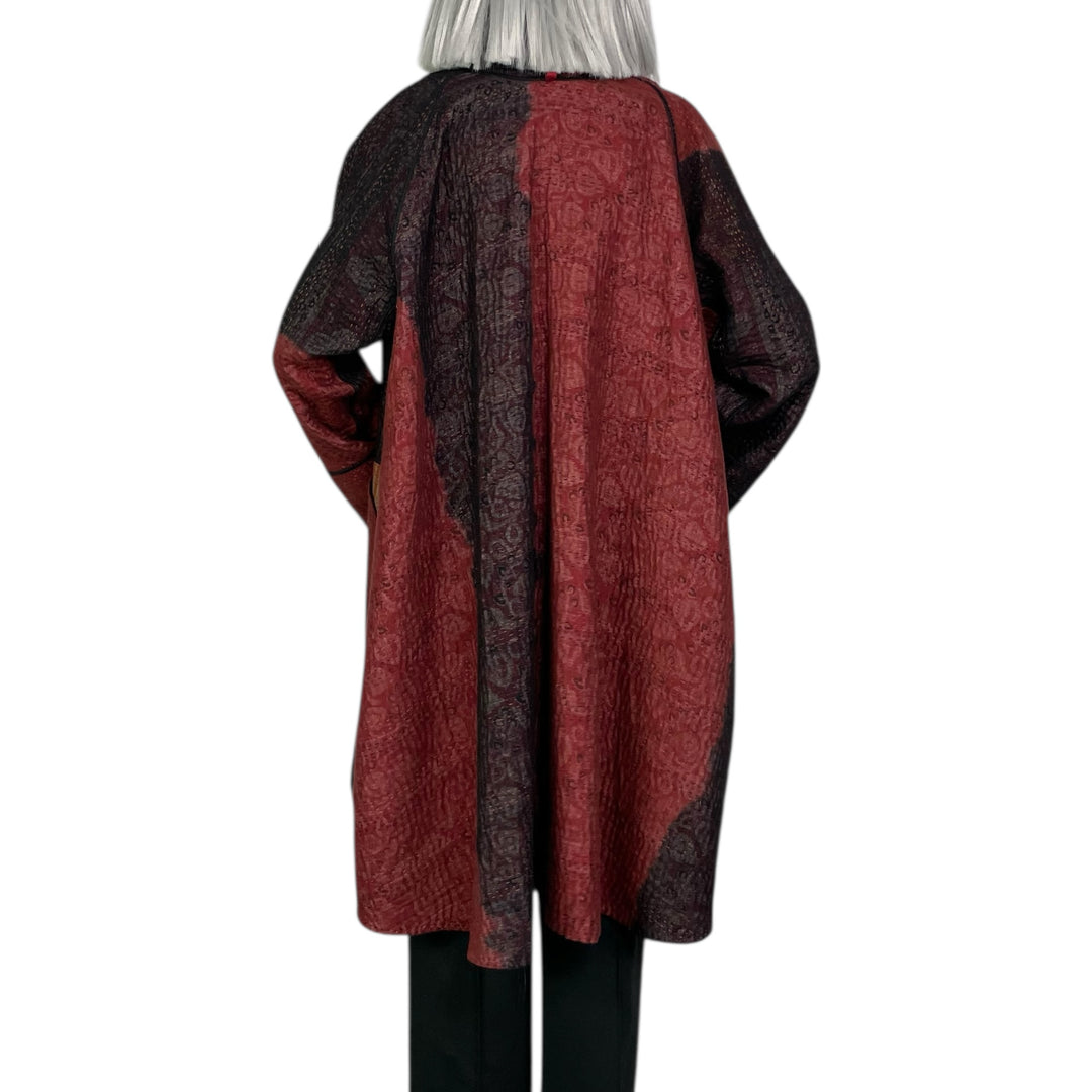 IKAT/OMBRE KIMONO LONG JACKET