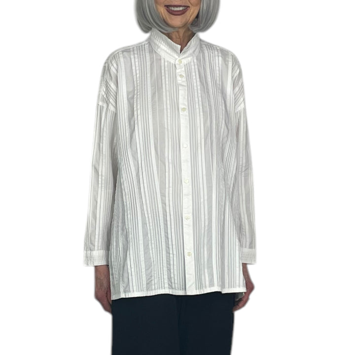 VERTICAL PLEATS SHIRT