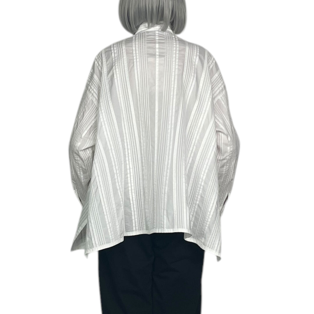 VERTICAL PLEATS SHIRT