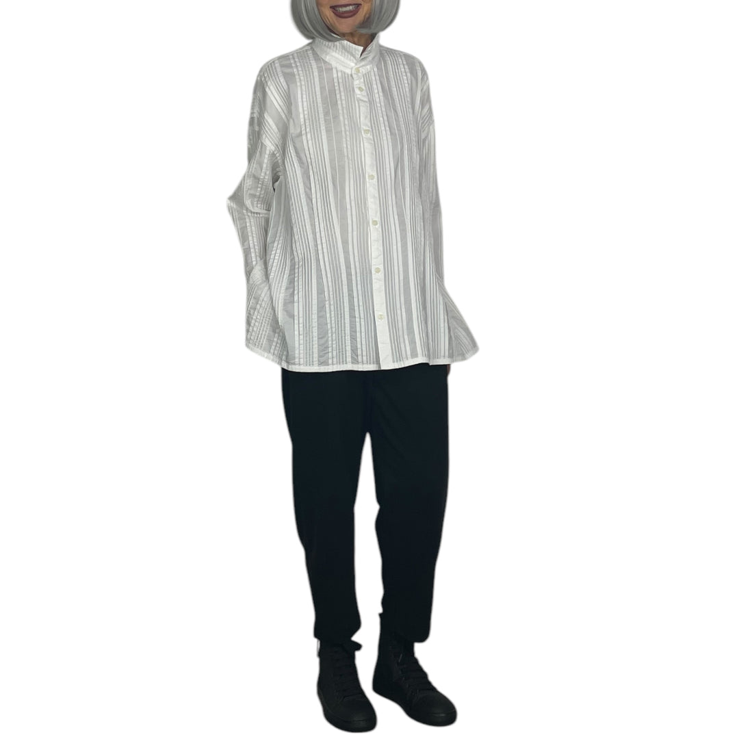 VERTICAL PLEATS SHIRT