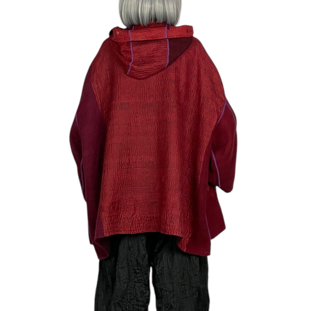 JAIPUR PATCH HOODIE PONCHO JACKET