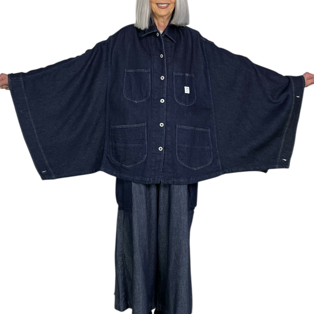 COVERALL CAPE INDIGO RINSE