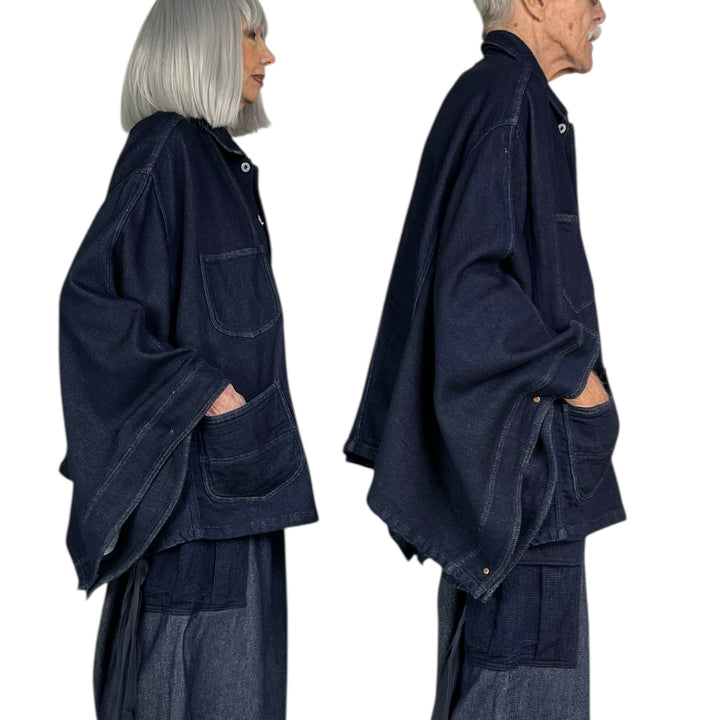 COVERALL CAPE INDIGO RINSE