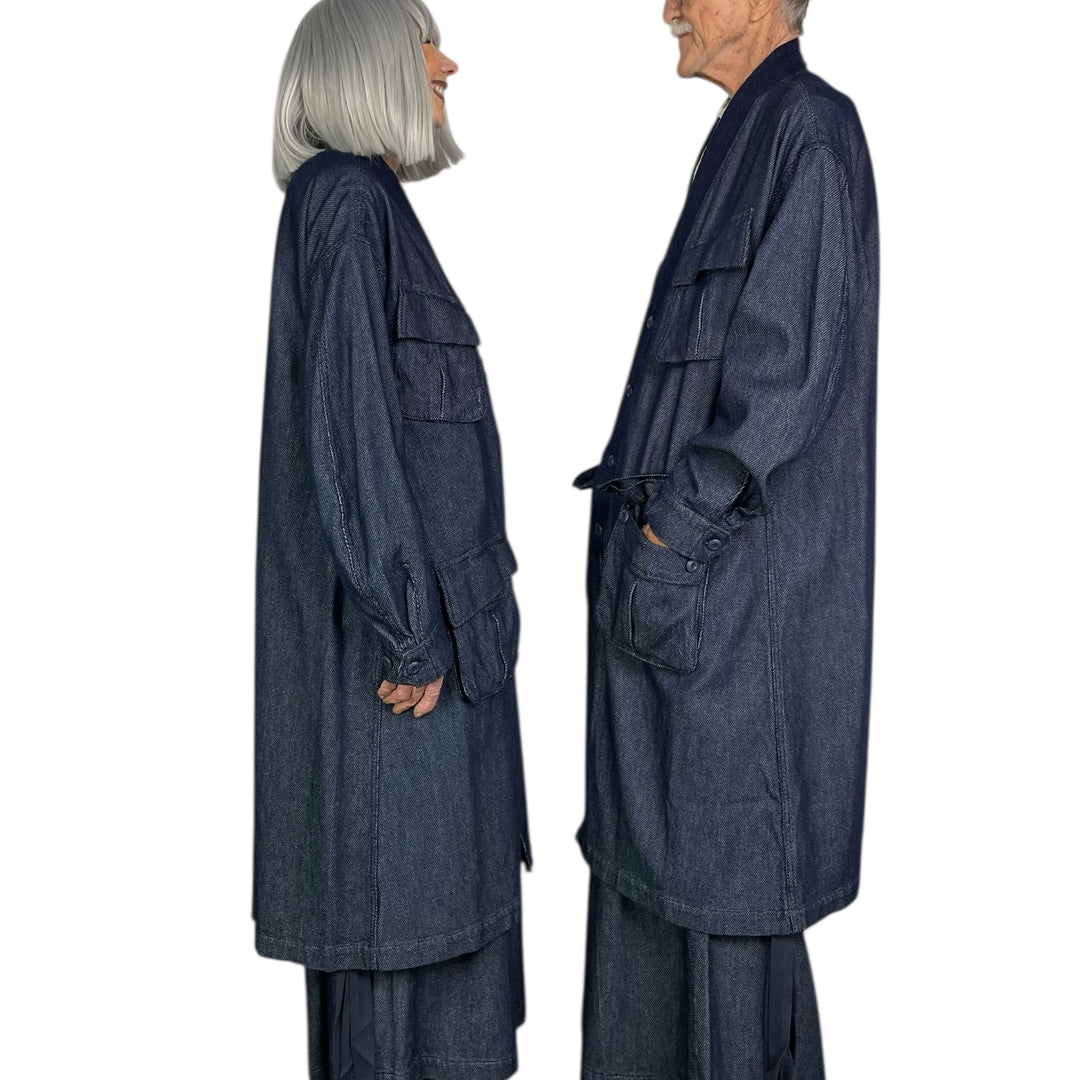 HAORI JUNGLE LONG DENIM JACKET