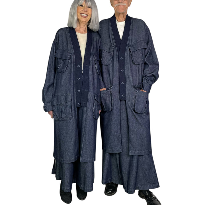 HAORI JUNGLE LONG DENIM JACKET