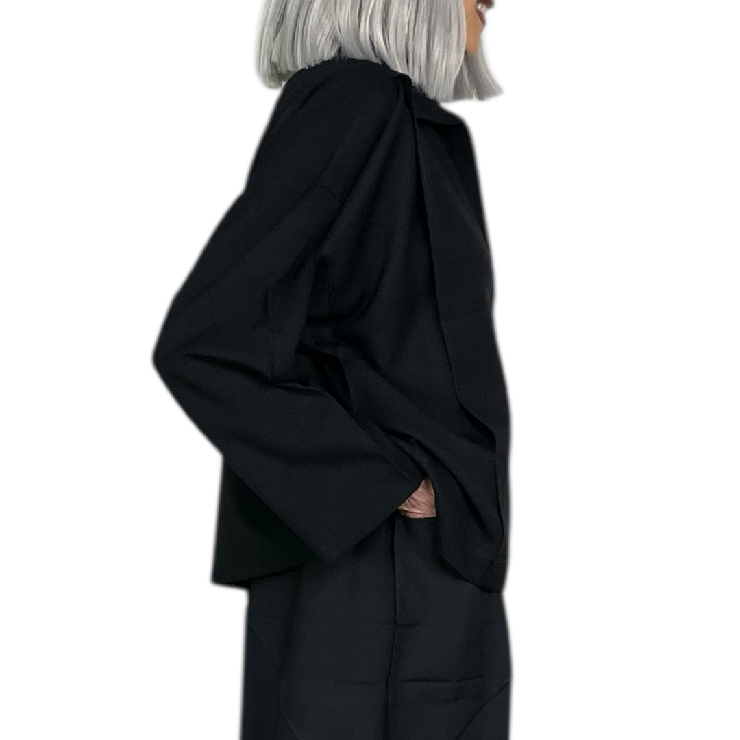 WOOL LIKE FLAT TUCK JACKET