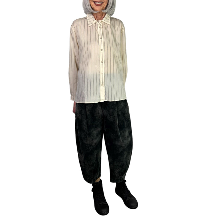 BIANCO STAMPED VELVETEEN PANT