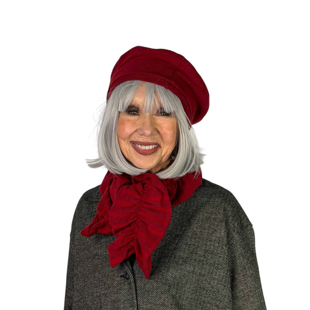 FROU STRIPED RUFFLED SCARF