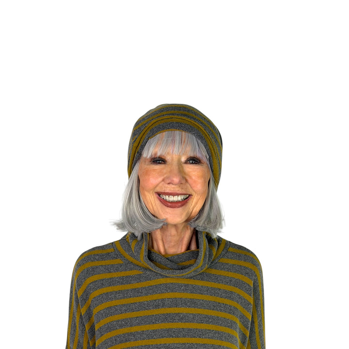 KAKI STRIPED BEANIE