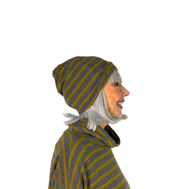 KAKI STRIPED BEANIE