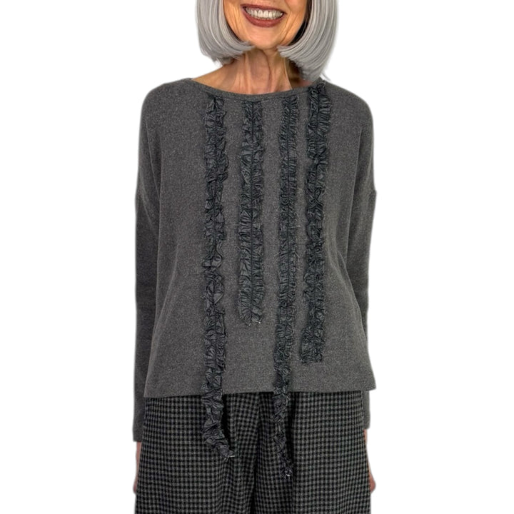 ISOBEL RUFFLE TRIM TOP