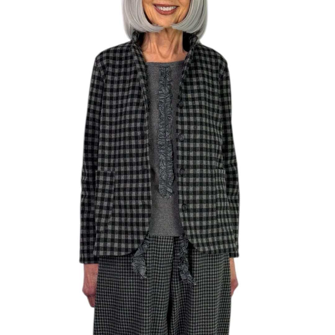 CIMONE SHAPED CHECK JACKET