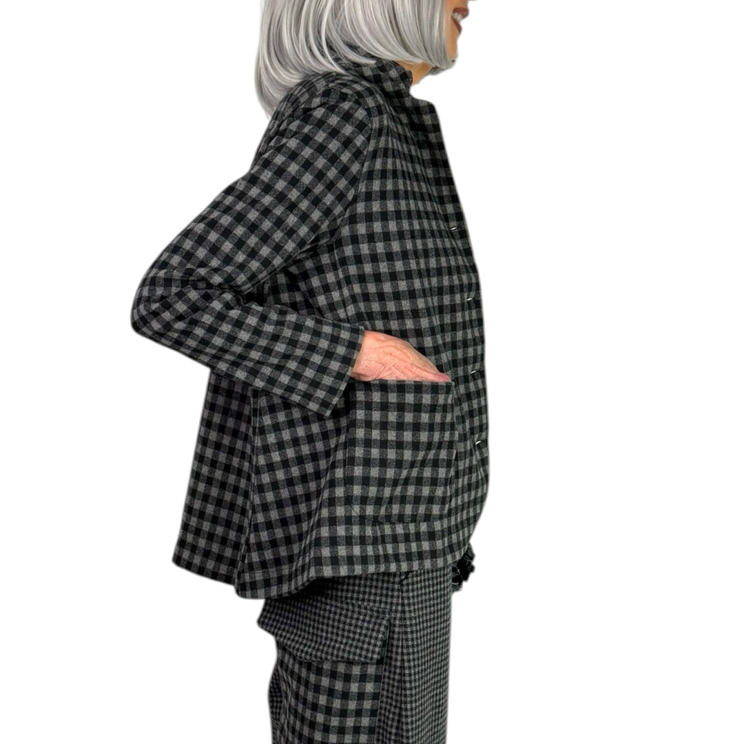 CIMONE SHAPED CHECK JACKET