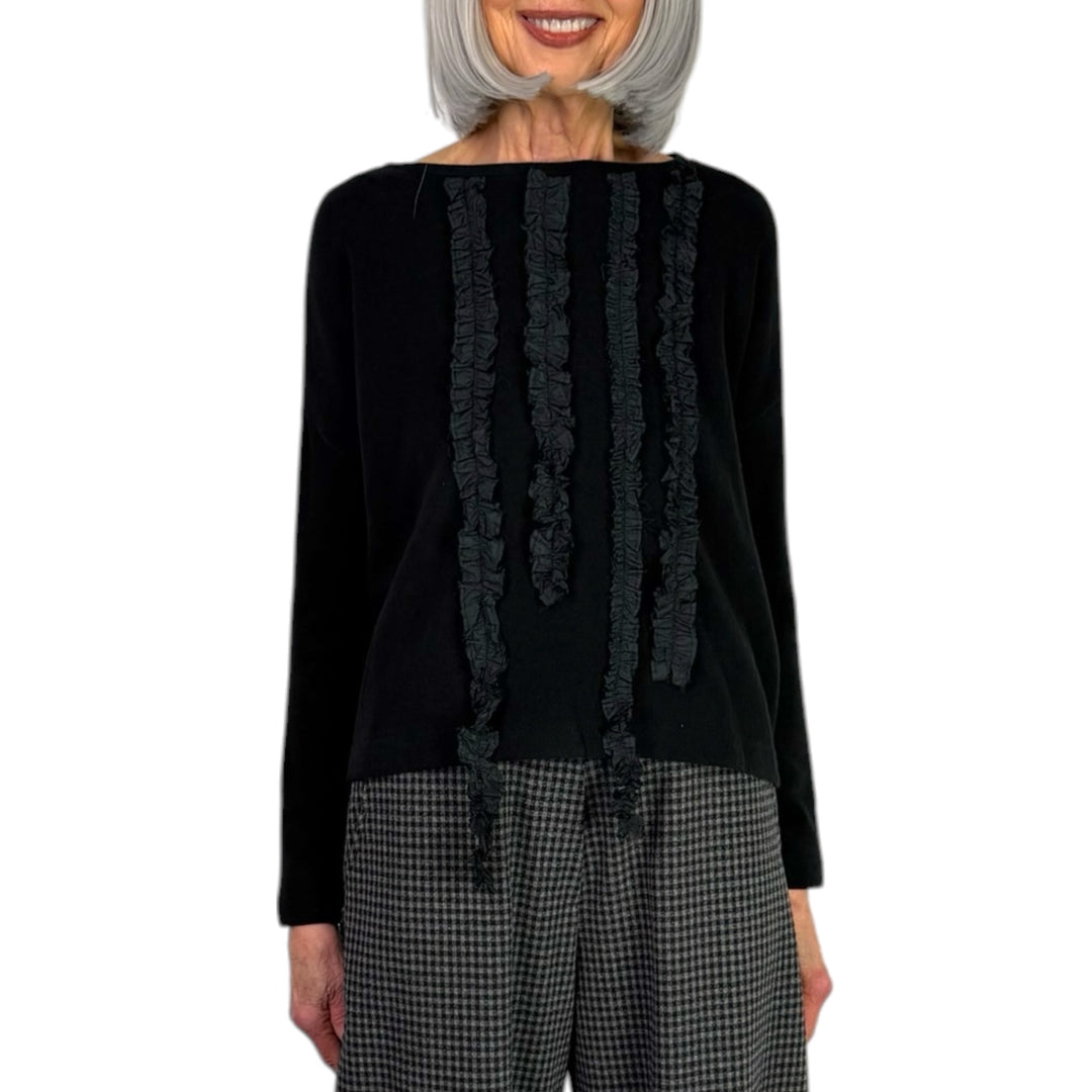 ISOBEL RUFFLE TRIM TOP