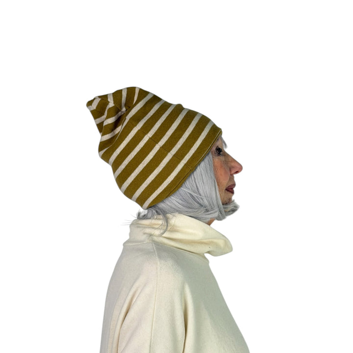 KAKI STRIPED BEANIE