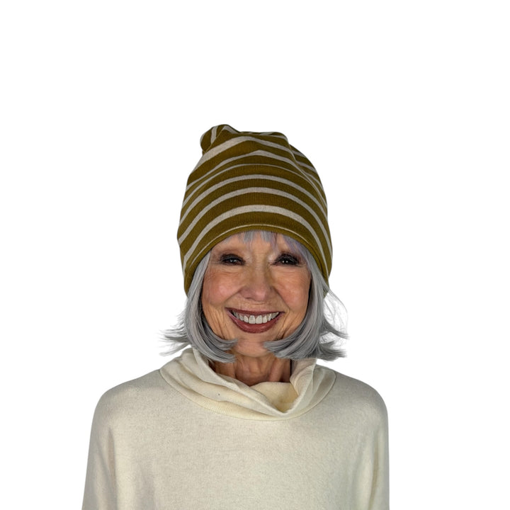 KAKI STRIPED BEANIE