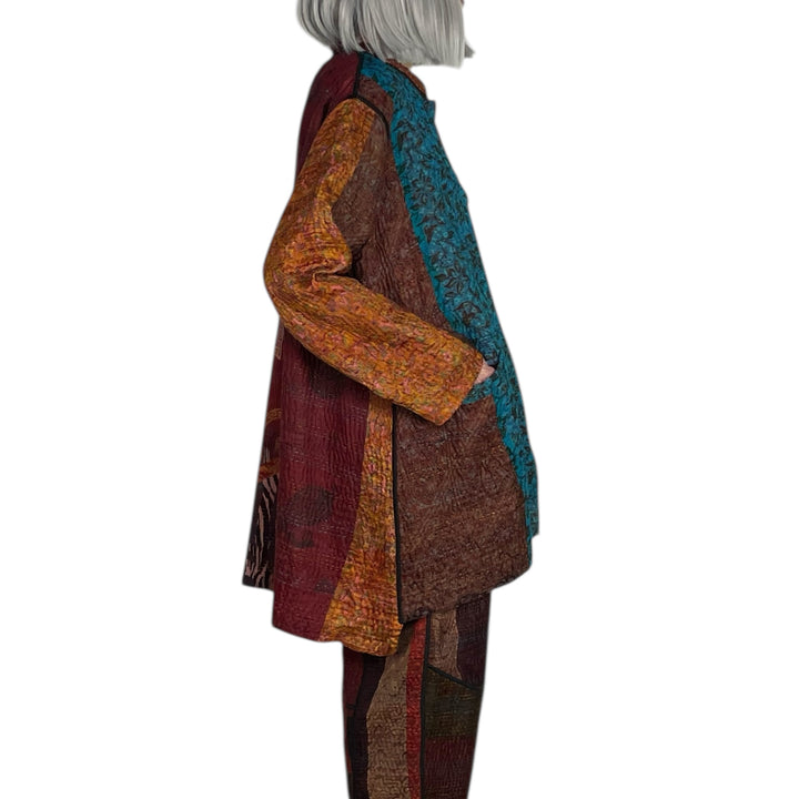 SILK JACQUARD KAFTAN JACKET MEDIUM